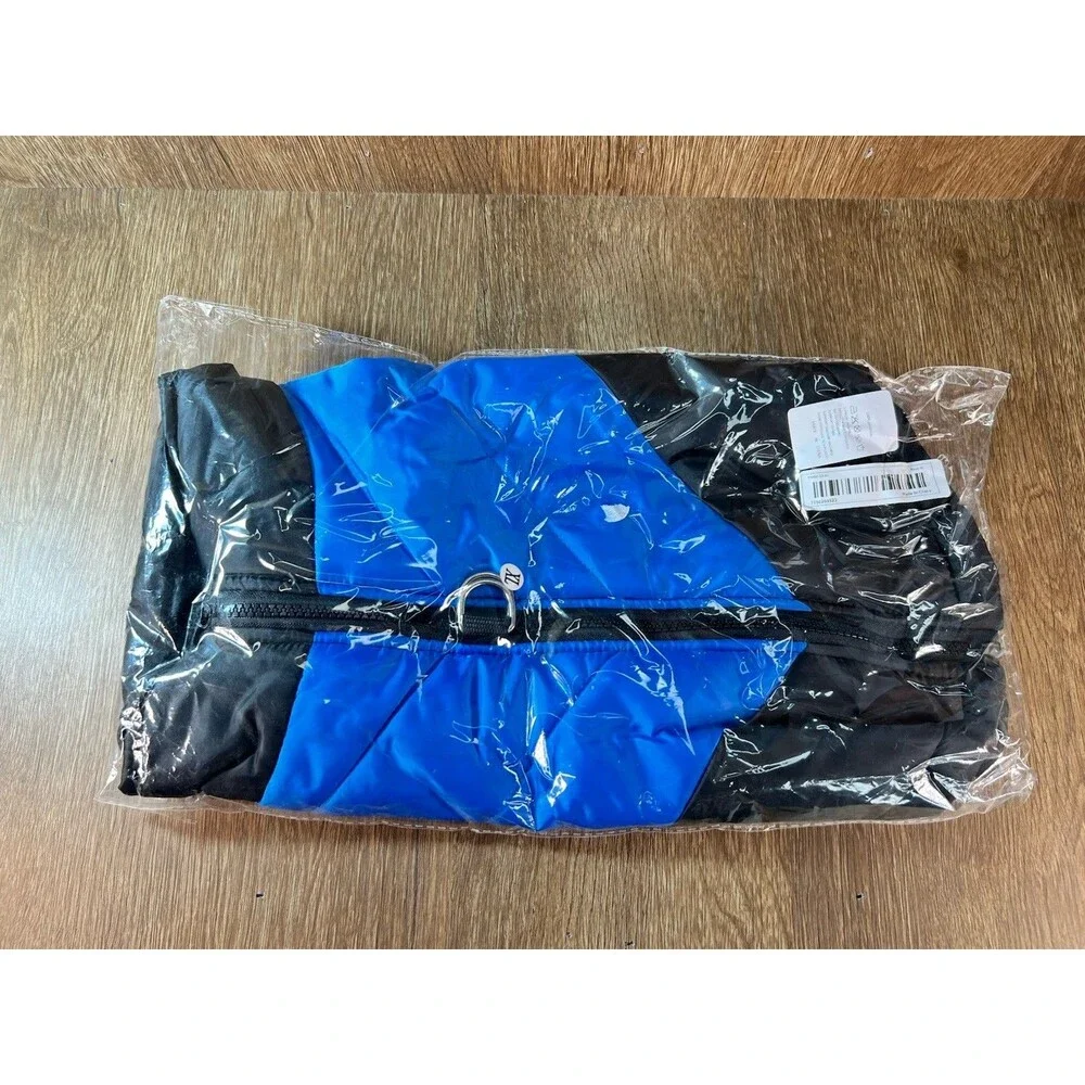 NEW XL Dog Coat with Zipper Quilted Nylon W/ Leash Loops